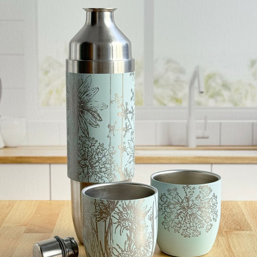 Caskata x High Camp Light Blue Summer Wine Flask image 4