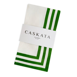 Triple Stripe Verde Dinner Napkins thumbnail 4