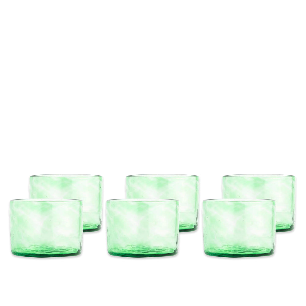 Viento Small Green Tumblers, Set of 6