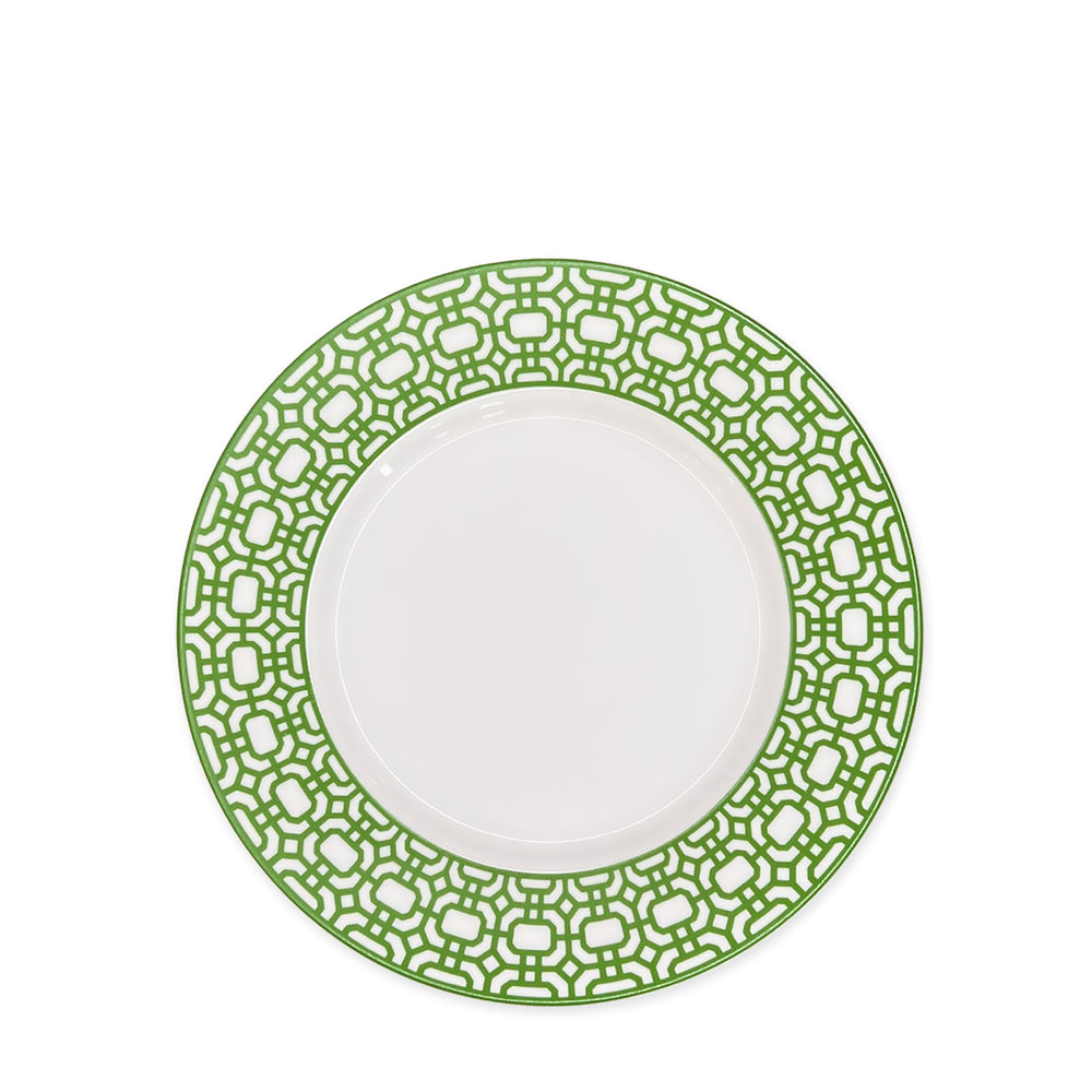 Newport Garden Gate Verde Rimmed Salad Plate