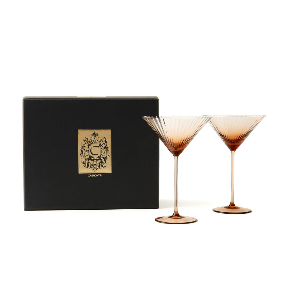 Quinn Amber Martini Glasses image 2