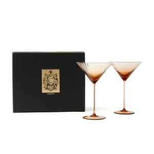 Quinn Amber Martini Glasses thumbnail 2