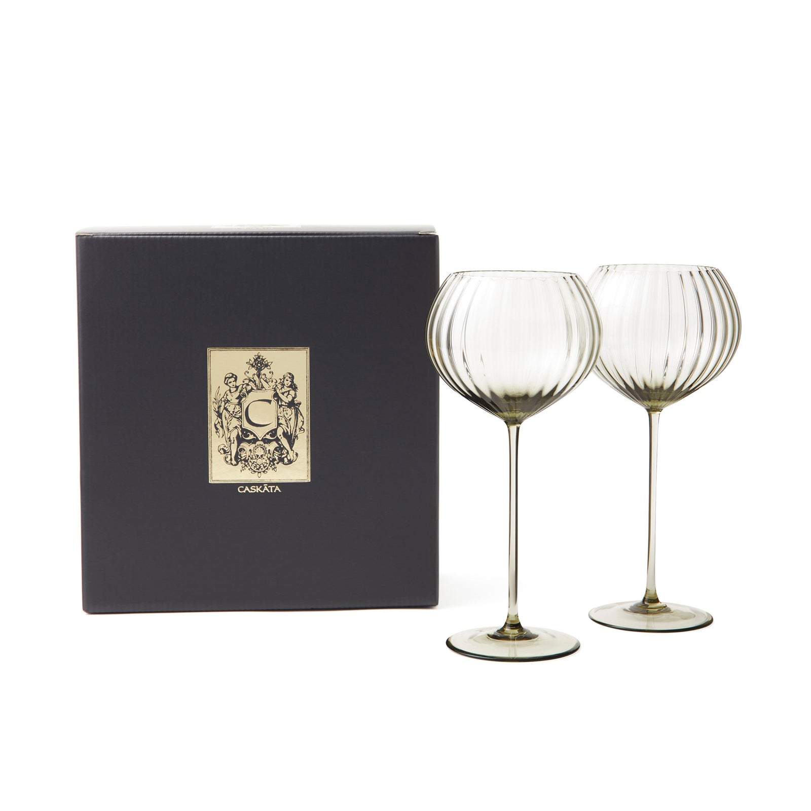 Quinn Smoke Red Wine Glasses Set/2 - Caskata